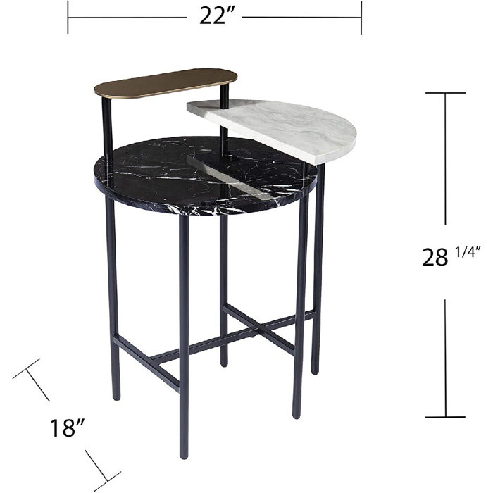 Latitude Run® Inyokern 28.25'' Tall Pedestal End Table Wayfair